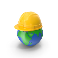 Globe Wearing Safety Helmet PNG & PSD Images