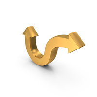 Directional Arrow Gold PNG & PSD Images