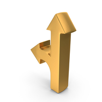 Straight & Side Road Arrow Gold PNG & PSD Images