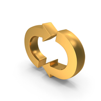 U Turn Arrows Gold PNG & PSD Images