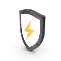 Electric Bolt Shield PNG & PSD Images