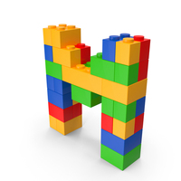 Colorful Toy Brick Letter M PNG & PSD Images