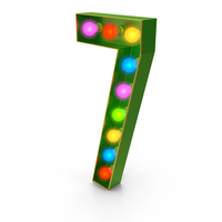 Christmas Colorful Light Number 7 PNG & PSD Images
