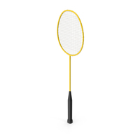Yellow Badminton Racket PNG & PSD Images