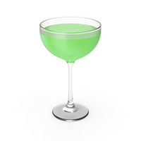 Green Cocktail Glass PNG & PSD Images