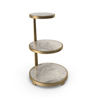 Gold Round Tiered Side Table PNG & PSD Images
