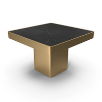 Square Black Marble Gold Coffee Table PNG & PSD Images