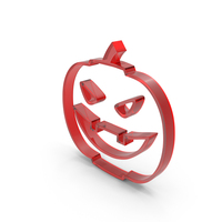 Red Glass Halloween Pumpkin Symbol PNG & PSD Images