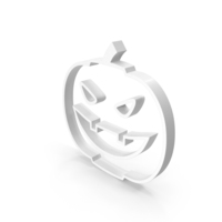 White Halloween Pumpkin Symbol PNG & PSD Images