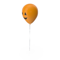 橙色脸万圣节气球PNG和PSD图像