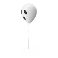 Halloween Balloon White Face PNG & PSD Images