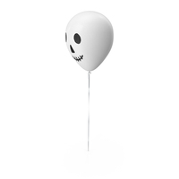 White Face Halloween Balloon PNG & PSD Images