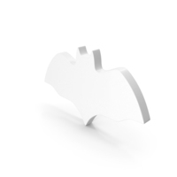 HALLOWEEN BAT ICON WHITE PNG & PSD Images