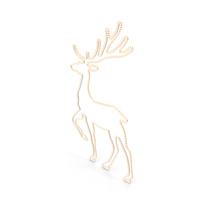 Christmas Deer Made From LED Strip PNG & PSD Images