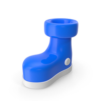 Blue And White Cartoon Boot PNG & PSD Images