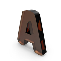 Black Glass Letter A PNG & PSD Images