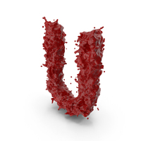 Halloween Bloody Letter U PNG & PSD Images