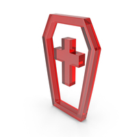 HALLOWEEN COFFIN ICON GLASS PNG & PSD Images