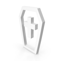 HALLOWEEN COFFIN ICON WHITE PNG & PSD Images
