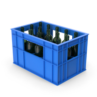 Plastic Bottle Crate With Empty Bottles PNG & PSD Images