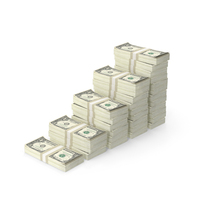 One Dollar Bill Stack Ladder PNG & PSD Images