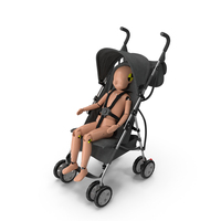 Baby Stroller with Child Crash Test PNG & PSD Images