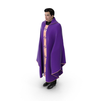 Clergyman With Liturgical Vestment Purple Robe PNG & PSD Images