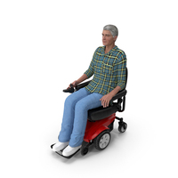 Elderly Man With Jazzy Select Wheelchair PNG & PSD Images