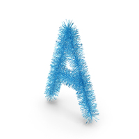 Christmas Tinsel Letter A PNG & PSD Images
