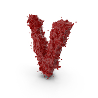 Halloween Bloody Letter V PNG & PSD Images