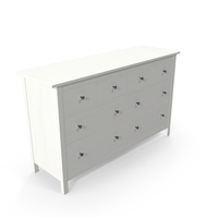 Ikea Hemnes 8 Drawer Dresser White Stain PNG & PSD Images