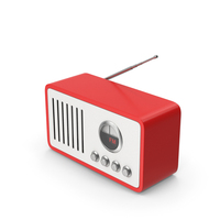 Old Radio Red PNG & PSD Images