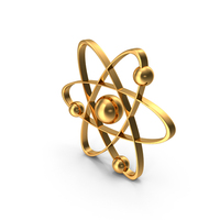 ATOM ICON GOLD PNG & PSD Images