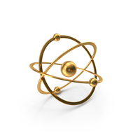 ATOM SYMBOL GOLD PNG & PSD Images