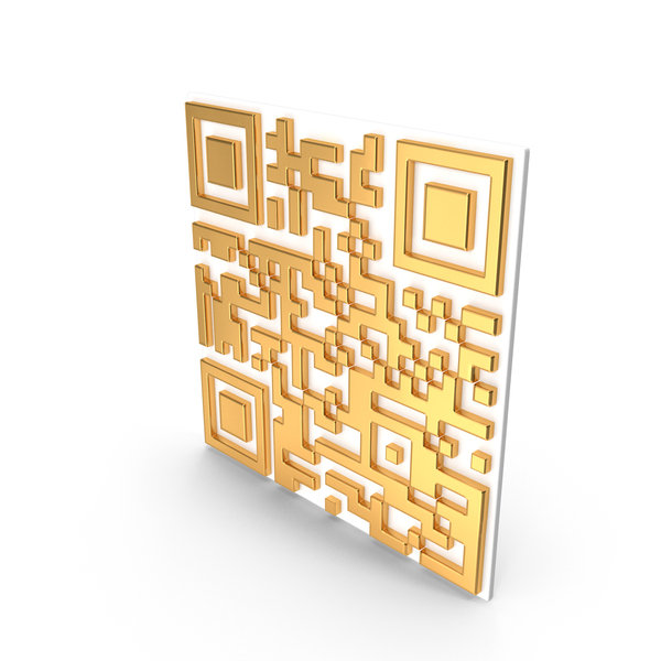 SYMBOL QR CODE GOLD PNG & PSD Images