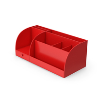 Red Office Desk Organizer PNG & PSD Images