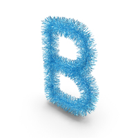 Christmas Tinsel Letter B PNG & PSD Images