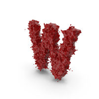 Halloween Bloody Letter W PNG & PSD Images