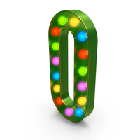 Christmas Color Light Number 0 PNG & PSD Images