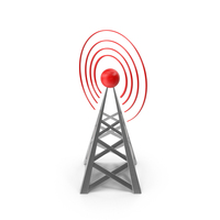 Antenna Tower With Wireless Connection Symbol PNG & PSD Images