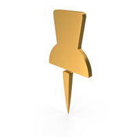 Desk Pin Gold PNG & PSD Images