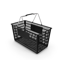 Hand Carry Shopping Baskets Metal Handle Single Black PNG & PSD Images