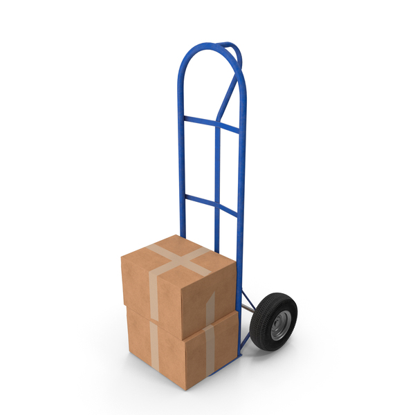 Hand Trolly With Boxes Large PNG & PSD Images