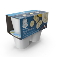 Packaging Gerber Banana Yogurt PNG & PSD Images