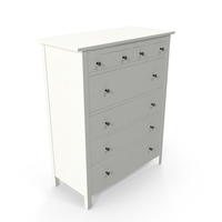 White Hemnes 6 Drawer Ikea Chest PNG & PSD Images
