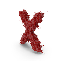 Halloween Bloody Letter X PNG & PSD Images