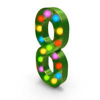 Christmas Colorful Light Number 8 PNG & PSD Images