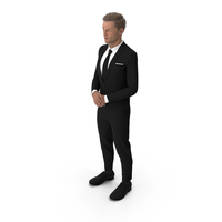 Man In Classic Suit With Crossed Hands In Front Of Himself PNG & PSD Images