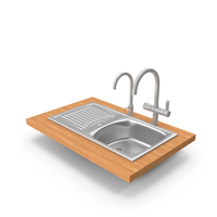 Kitchen Sink with Grohe Taps PNG & PSD Images