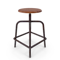 Vintage Industrial Stool PNG & PSD Images